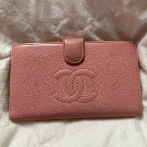 Chanel Pink Caviar CC Wallet